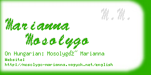 marianna mosolygo business card